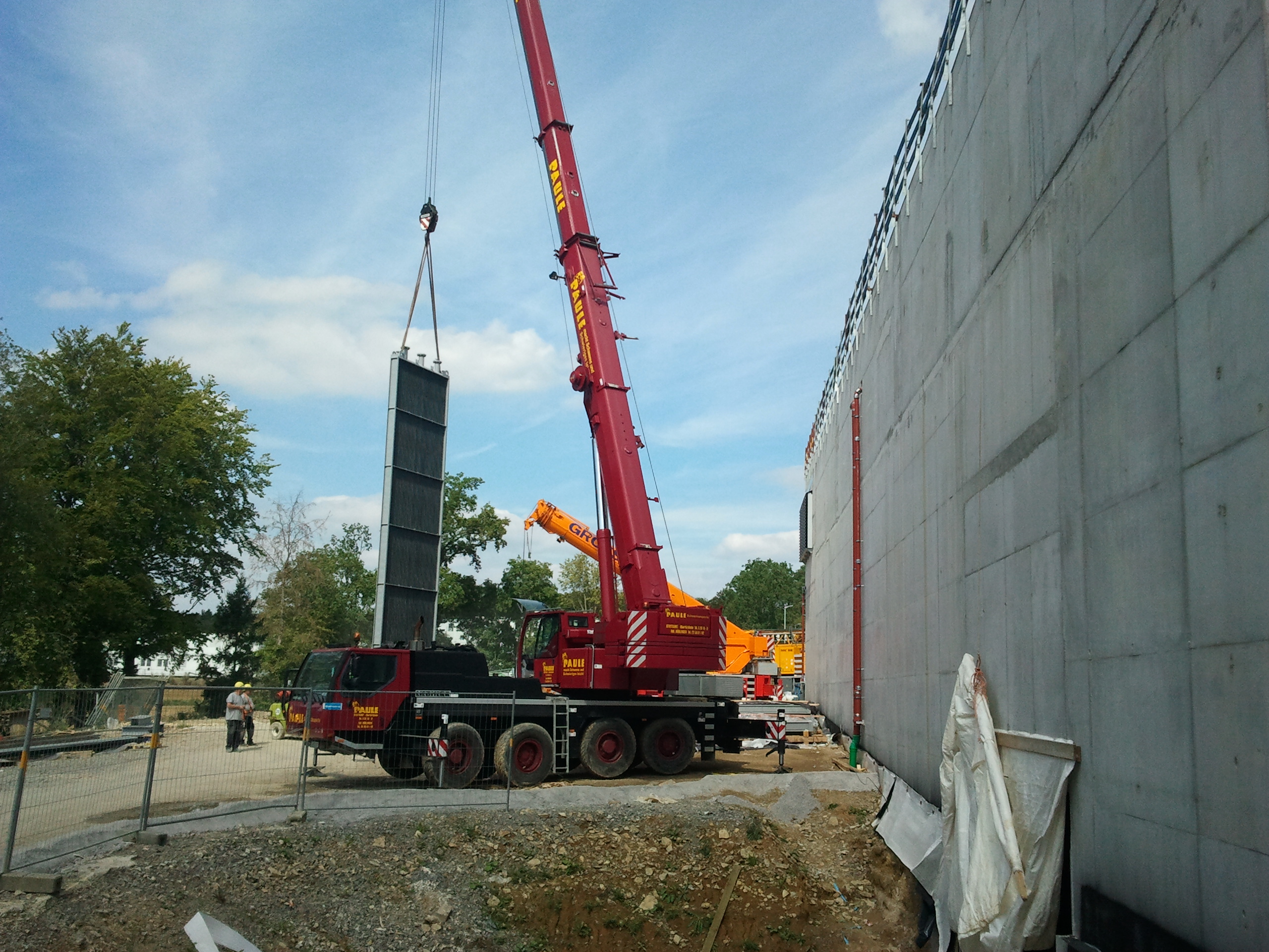 Wind tunnel HX field installation